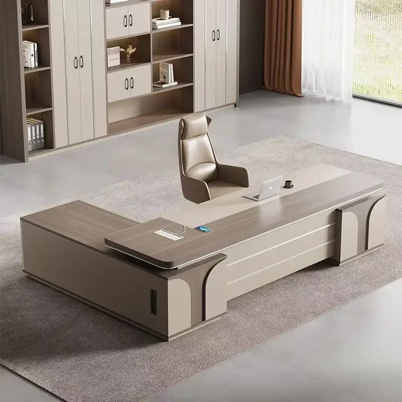 Woodworking Desk Chair - Mesa Executiva Ajustável com Armazenamento e