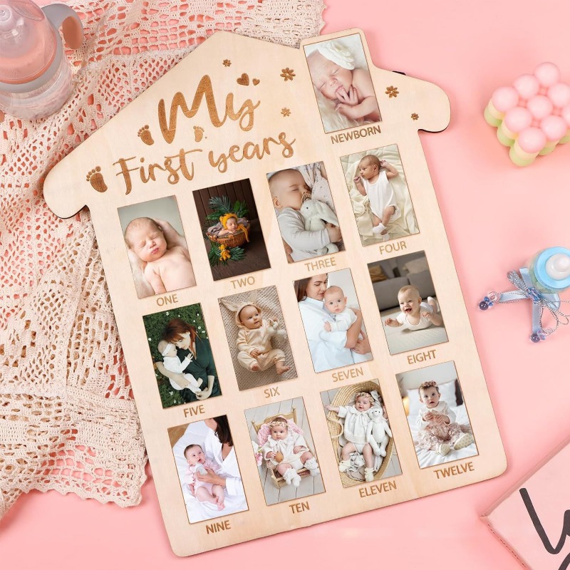 Woodworking Show - Moldura de foto comemorativa de bebê