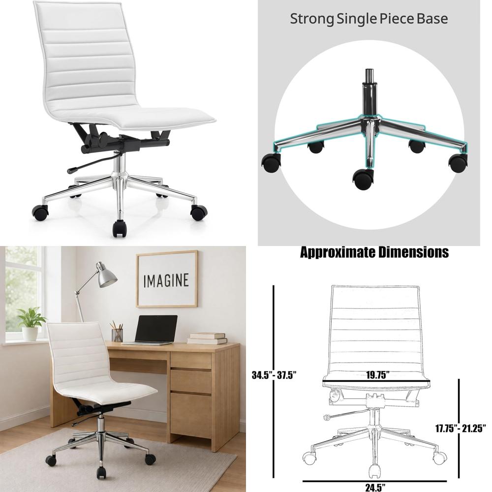 Woodworking Desk Chair - Cadeira de Escritório em Couro PU