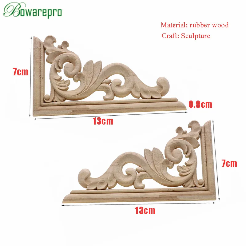 Woodworking Joinery - 13cm exclusivo natural floral madeira esculpida