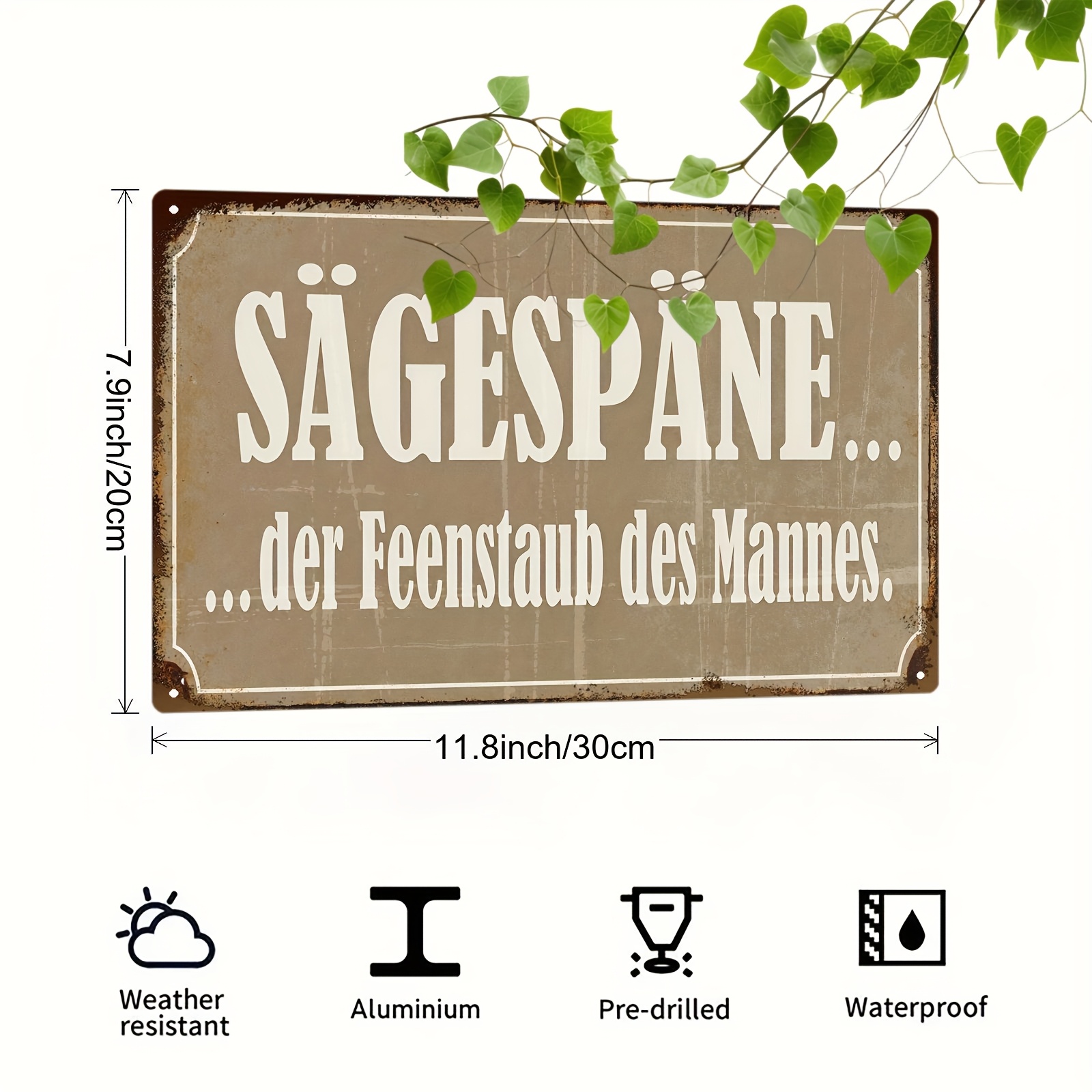 Placa de Metal Vintage com a F - Woodworking Quote avaliação e preço