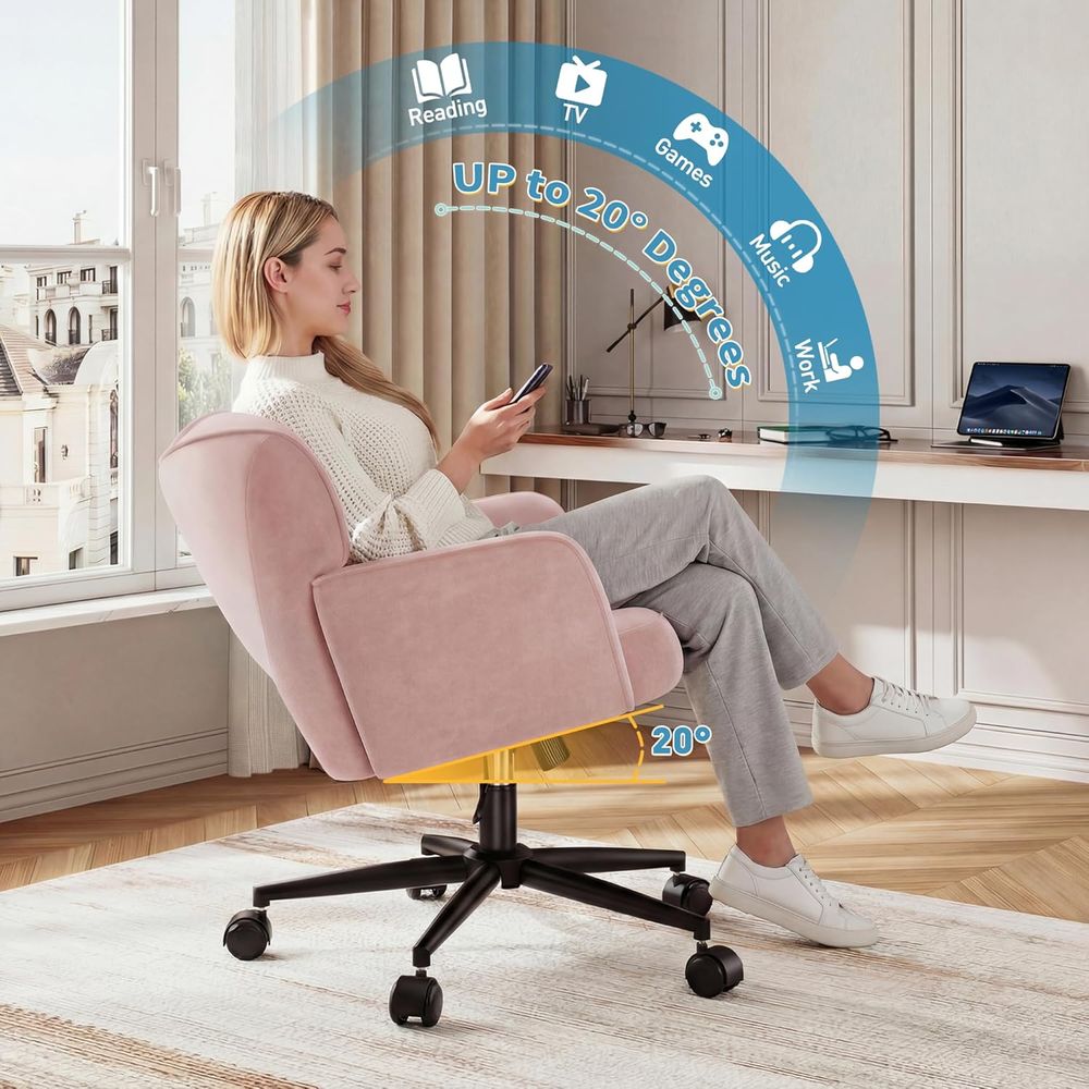 Cadeira de Escritório Rosa com - Woodworking Desk Chair avaliação e preço